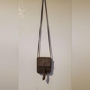💚5/$25 Faux Leather Studded Fringe Tassel Crossbody Purse Boho Festival Bag